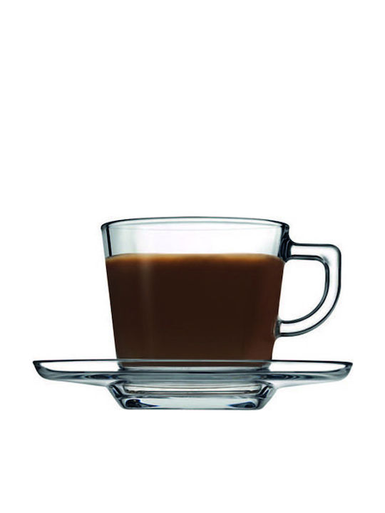Espiel Carre Cup Cappuccino Glass Transparent 215ml