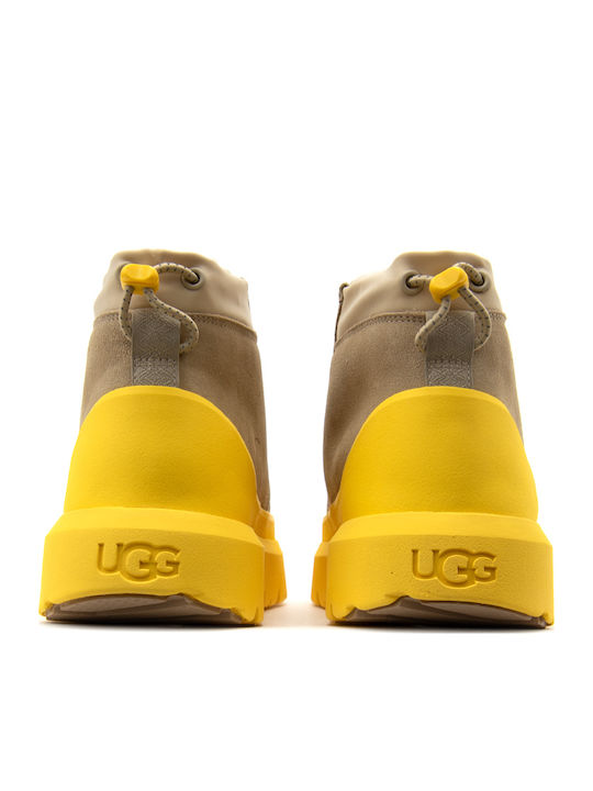 Neumel Weather Suede Yellow Chelsea Boots Waterproof