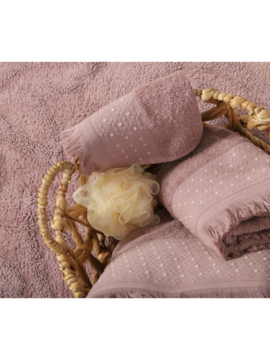 Nef-Nef Homeware Πετσέτα Σώματος Zasmen 70x140εκ. Mauve Βάρους 500gr/m²