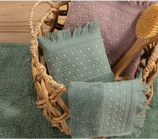 Nef-Nef Homeware Πετσέτα Χεριών Zasmen 30x50εκ. Mauve Βάρους 500gr/m²