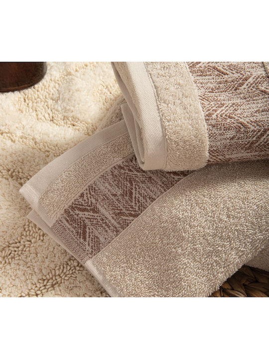 Nef-Nef Homeware Hand Towel Depreo 30x50cm Ecru Weight 500gr/m²