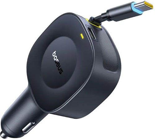 Baseus Car Charger Primetrip Vr2 Car Charger 30W with one Port: 1xType-C with Cable Type-C Black Color
