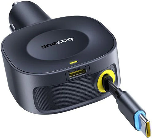 Baseus Car Charger Primetrip Vr2 Car Charger 30W with one Port: 1xType-C with Cable Type-C Black Color
