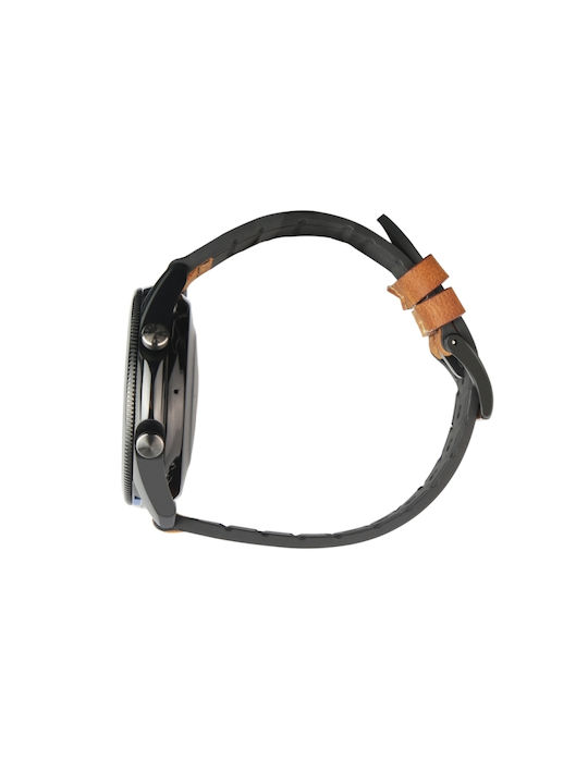 Combo Leather Каишка Силикон Кафяв (Watch GT / GT2 46mm / GT 2 PRO / Galaxy Watch3 45mm / Amazfit GTR 47 / GTR 2 46mm)