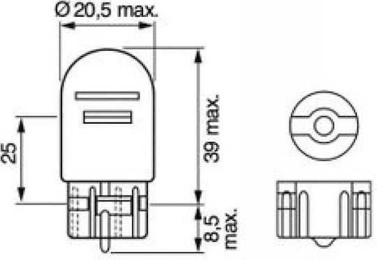 Bosch Lampen Auto & Motorrad W21/5W Halogen 12V 1Stück
