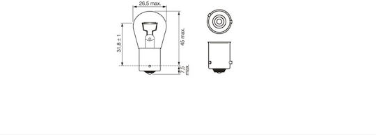 Bosch Λάμπα Αυτοκινήτου P21W 12V 21W