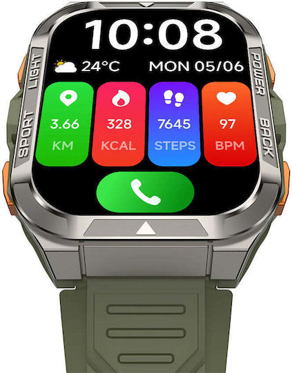BlackView W80 Pro 56mm Smartwatch with Heart Rate Monitor (Green)