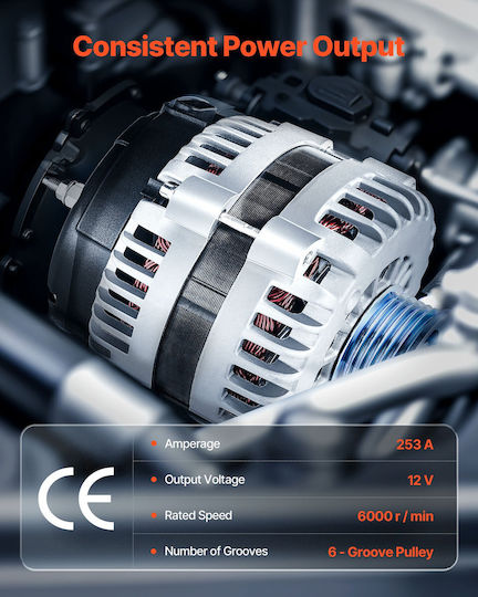Vevor Alternator Car Alternator Chevy Silverado 1500 99-04 Saab 9-7x 05-06