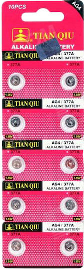 TianQiu Batterien Alkalisch für Uhren LR66 1.5V 10Stück