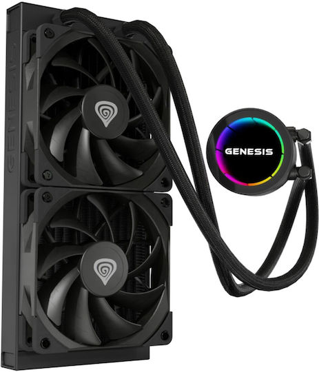 Genesis Hydria 240 Охлаждане AIO CPU с 2 Вентилатора 120mm