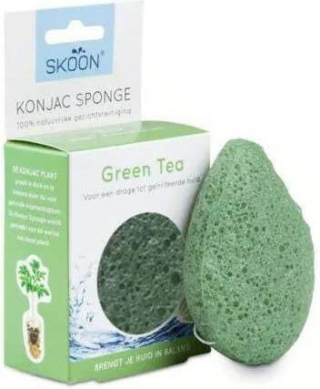Σφουγγαράκι Προσώπου"skoon Konjac Sponge Green Tea Organic"
