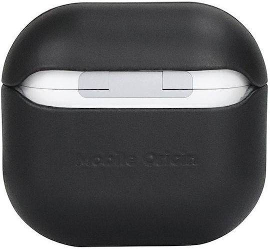 Mobile Origin Θήκη Δερμάτινη σε Μαύρο χρώμα για Apple AirPods 4