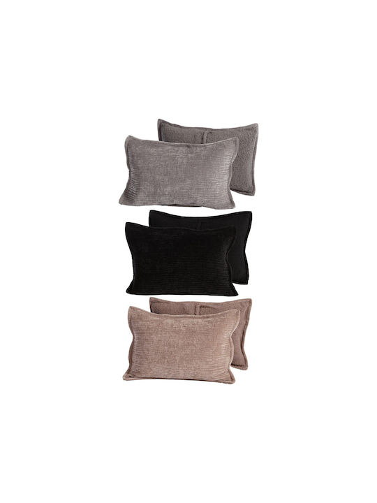 Nef-Nef Homeware Brave Σετ Μαξιλαροθήκες Oxford Black 52x72εκ.