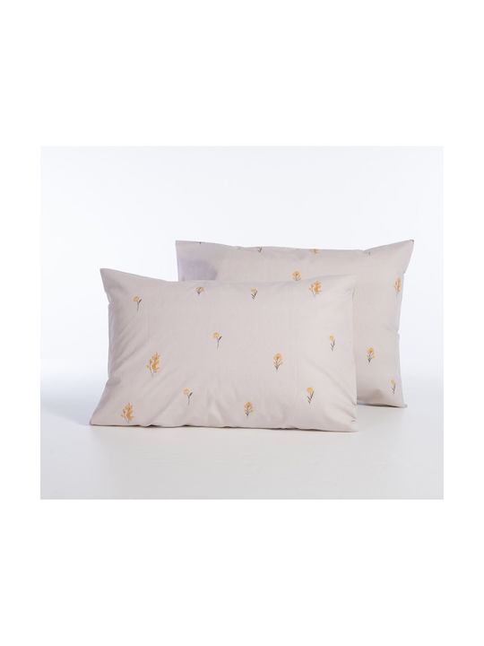 Nef-Nef Homeware Bamb.fragesca Pillowcase with Envelope Cover Ecru 52x72cm.