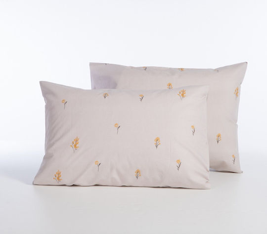 Nef-Nef Homeware Bamb.fragesca Pillowcase with Envelope Cover Ecru 52x72cm.