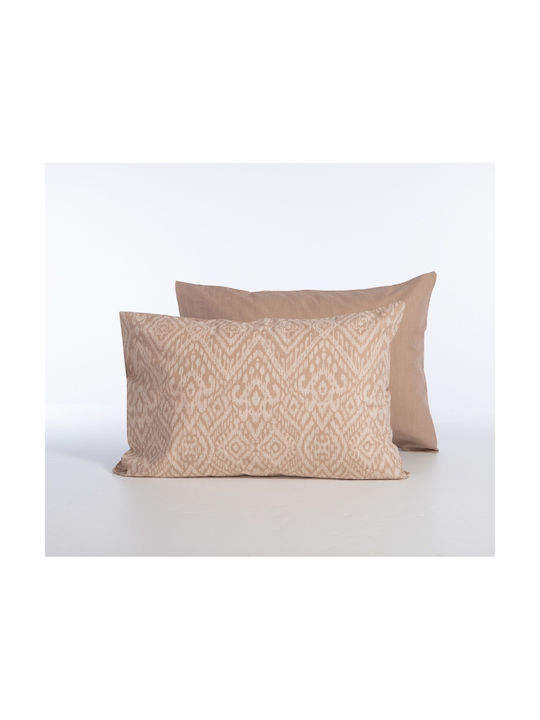 Nef-Nef Homeware Bamb.orion Kissenbezug mit Umschlagumschlag Beige 52x72cm.