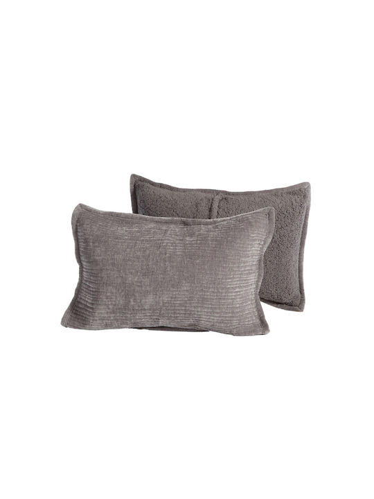 Nef-Nef Homeware Brave Σετ Μαξιλαροθήκες Oxford Black 52x72εκ.