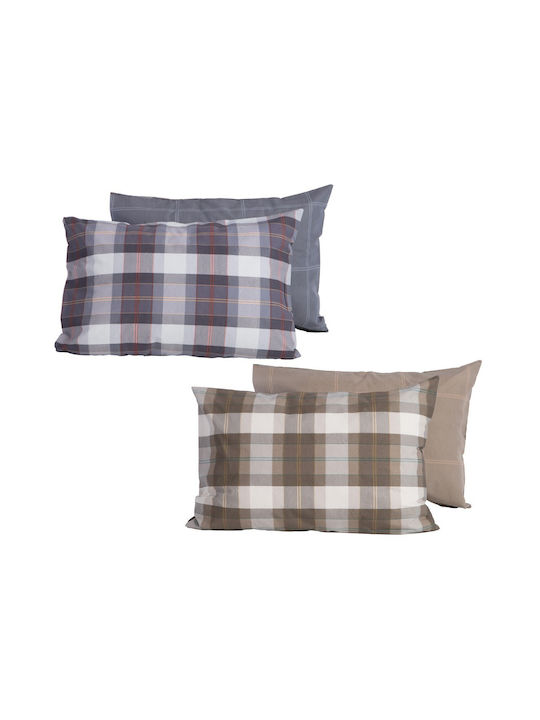 Nef-Nef Homeware Bamb.racket Μαξιλαροθήκη με Φάσα Denim 52x72εκ.