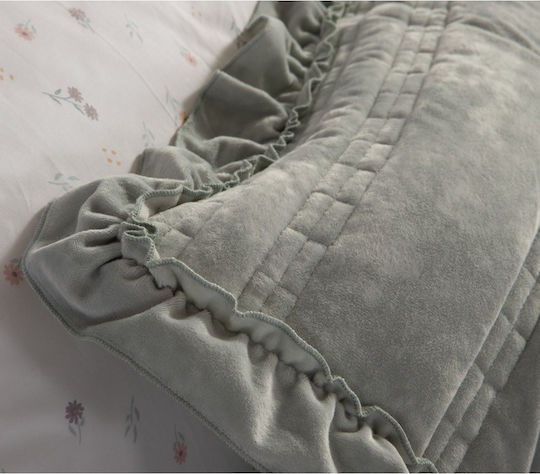 Nef-Nef Homeware Sirion Сет Калъфки за Възглавници с корица за плик Mint Grey 52x72см.