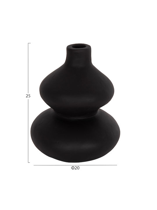 Homemarkt Set of 2 Table Decorative Vases Chelin HM21144 Terracotta Black & Purple