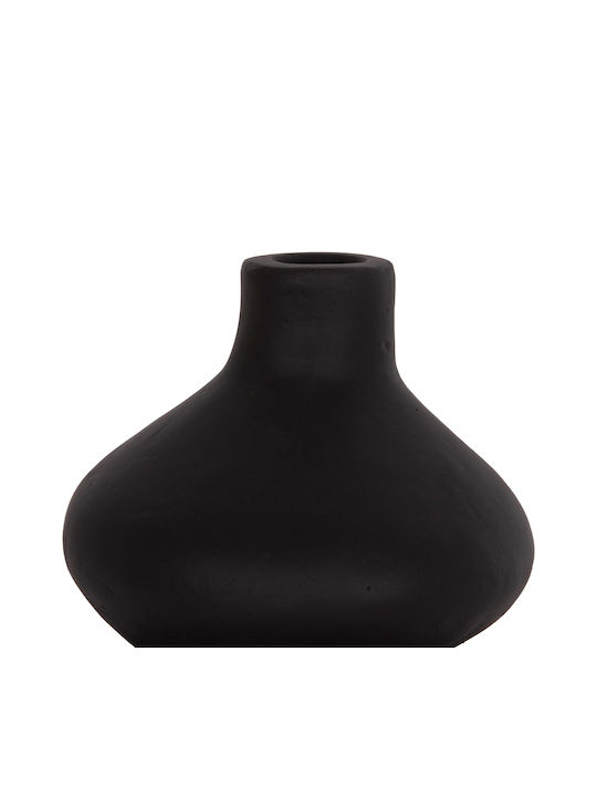Homemarkt Set of 2 Table Decorative Vases Chelin HM21144 Terracotta Black & Purple
