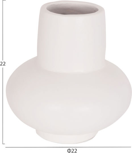HomeMarkt Decorative Vase Lekkan White