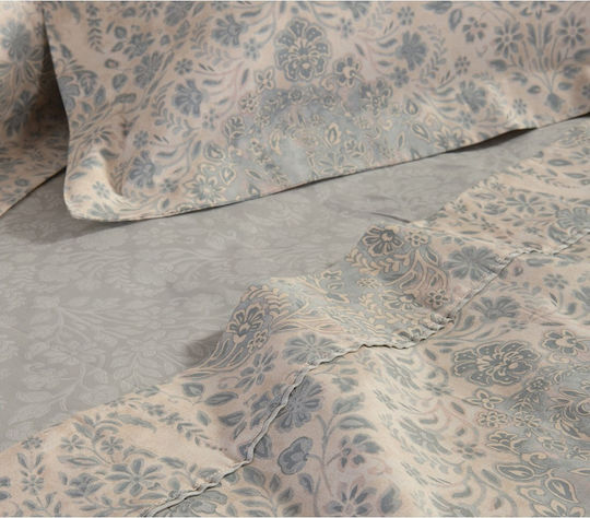 Nef-Nef Homeware Duvet Cover Set Cotton Queen with 2 Pillowcases 240x230 Demand Lilac Lilac
