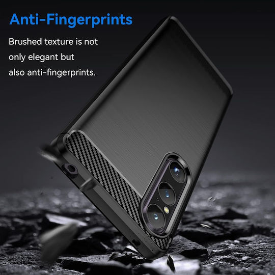 Umschlag Rückseite Silikon Schwarz (Xperia 1 V)