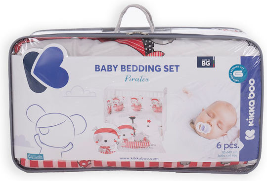 Kikka Boo Set Pentru Patut Pirates Alb 2buc piese