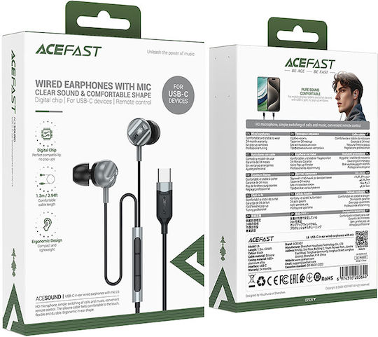 Acefast L6 Безжични Стерео с жак USB-C Черен