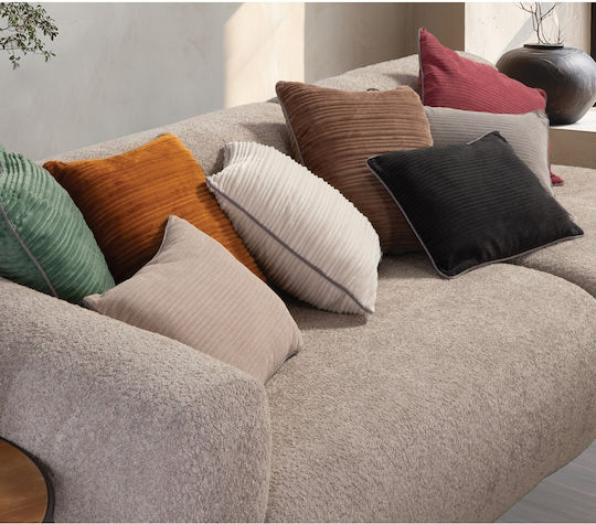 Nef-Nef Homeware Sofa Cushion Santana 100% Cotton Burgundy 35x50cm