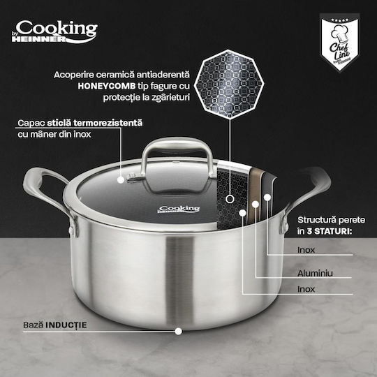 Heinner Titanium3 Дълбока Неръждаема Тенджера 2.8л / 20см