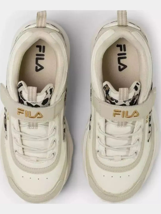 Skye Παιδικά Sneakers Ανατομικά με Σκρατς Μπεζ