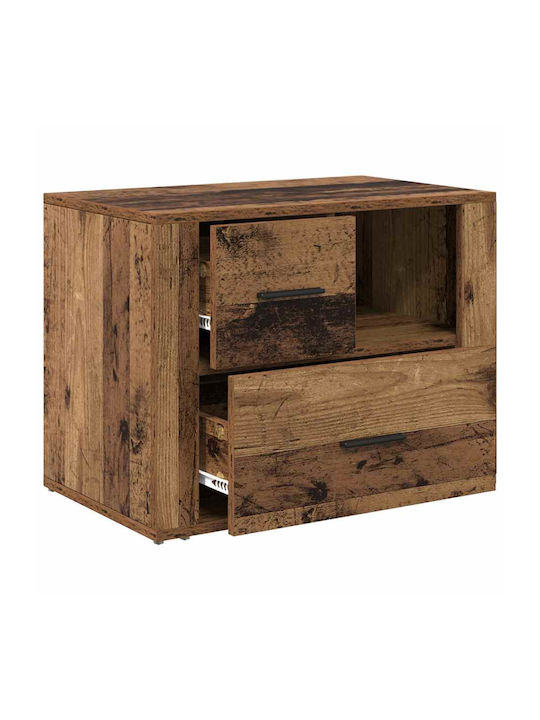 Κομοδίνο Ξύλινο Παλιό ξύλο 60x36x45cm