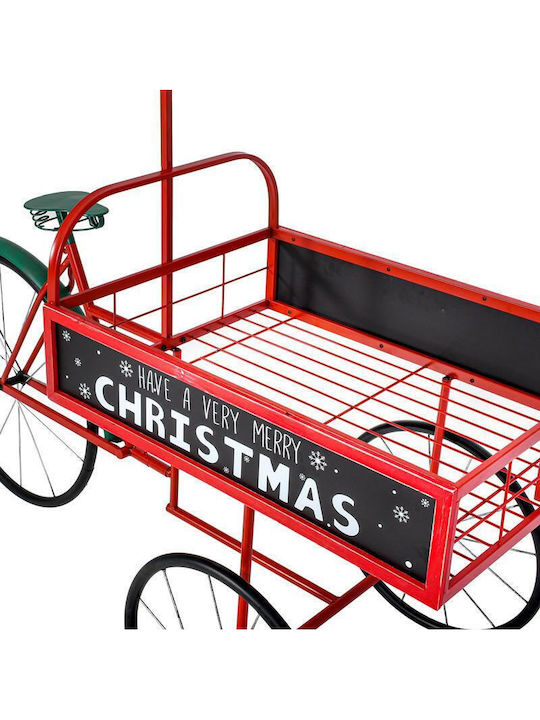 Fylliana Christmas Metal Decorative Tricycle Bike Cart Flowers Fylliana FL308 Red-Green-Black Colour