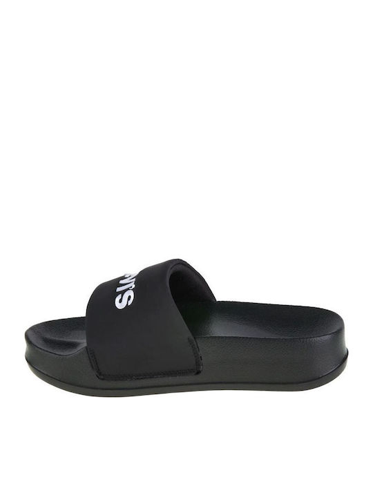 June S Bold Slides with Platforms in Black Color