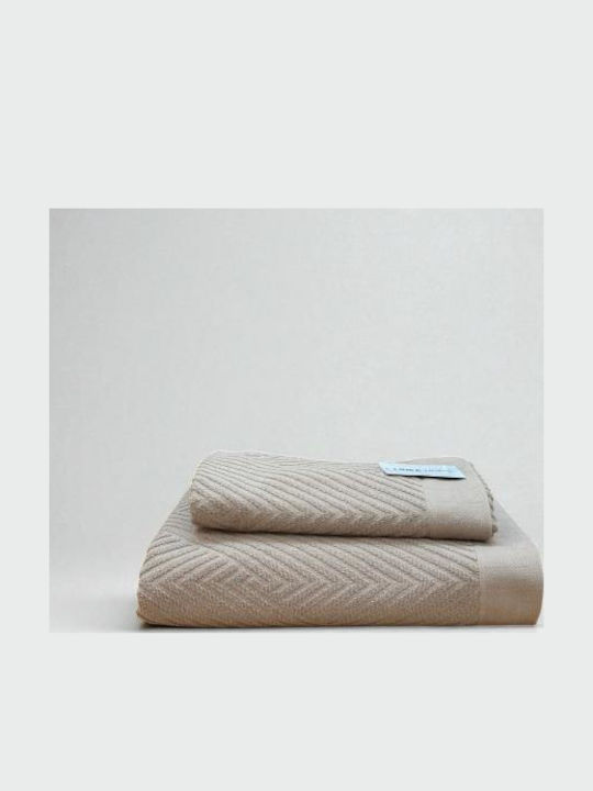 Linea Home Facecloth Diamond 50x90cm Beige Weight 550gr/m²
