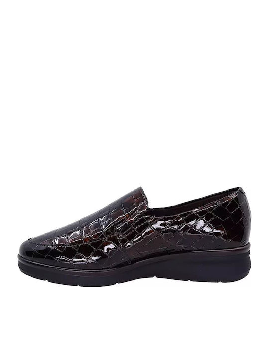 Leather Women's Moccasins in Brown Color