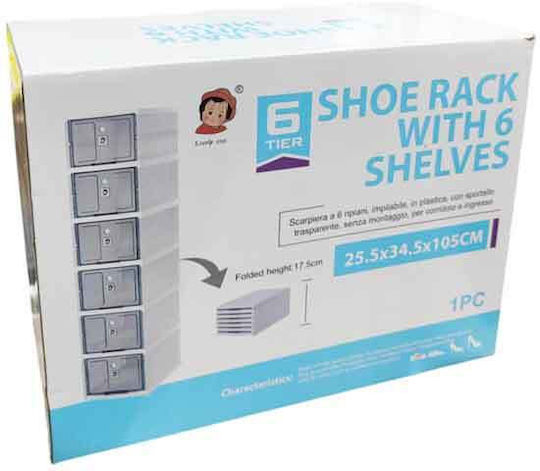 Plastik Schuhschrank Schuhe 25.5x34.5x105cm