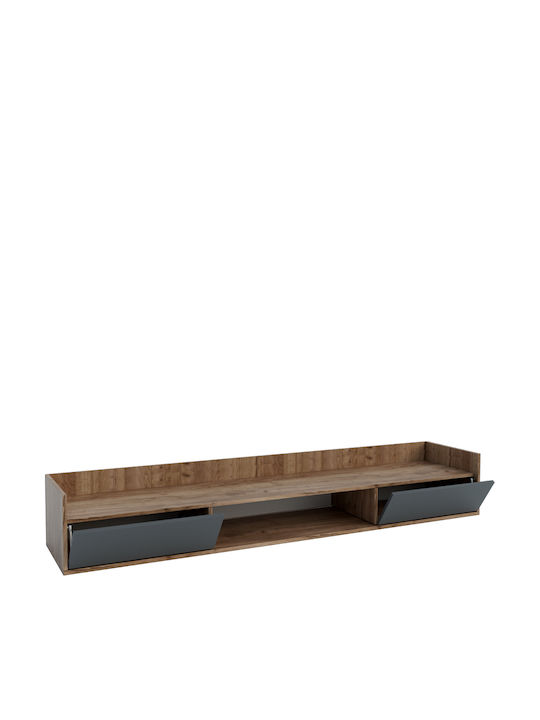 TV Stand Callisto Dark Oak-Graphite M200xD40xH30cm Gray-CALTV-2
