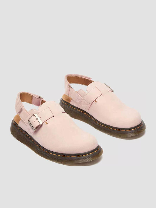Jorge Ii Leder Flache Sandalen für Damen in Rosa Farbe