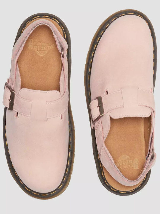 Jorge Ii Leder Flache Sandalen für Damen in Rosa Farbe