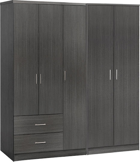 Fünf Türen Kleiderschrank Caesar Zebrano 150x42.5x181cm