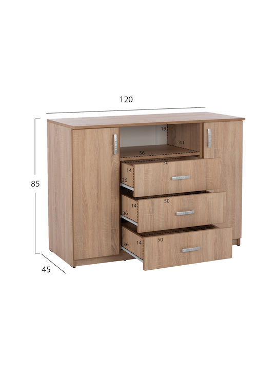 Bedroom Furniture Set Adler Sonama Oak With Slats 160x200cm 6pcs
