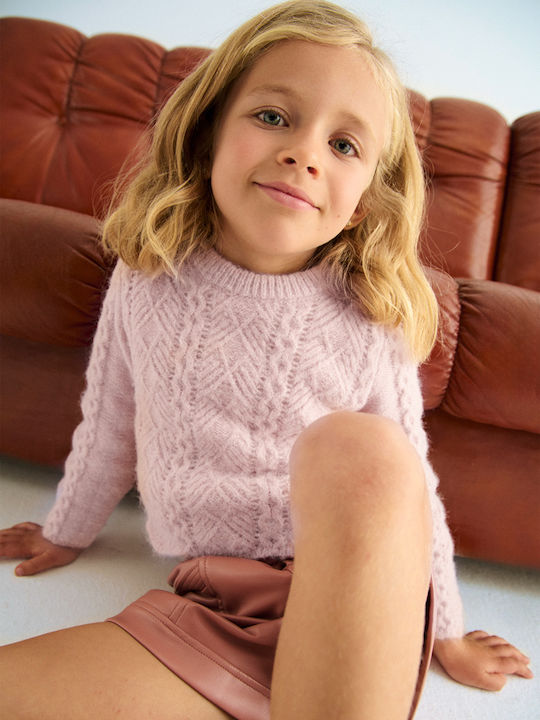 Kids' Sweater Long Sleeve Rose Petal
