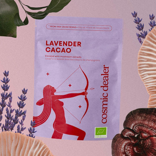 Cacao Organic cu Ciuperci Adaptogene Cosmic Dealer Lavandă 120 G