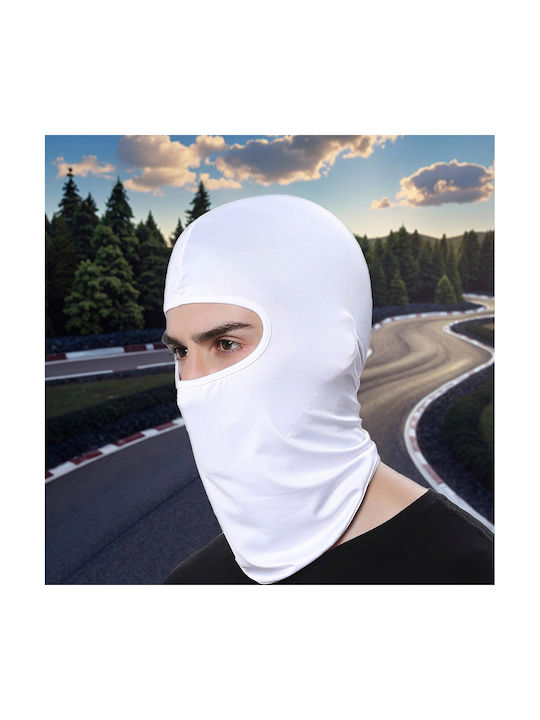 FIXATO Vollgesichts-Balaclava für Motorradfahrer aus Polyester Weiß Farbe