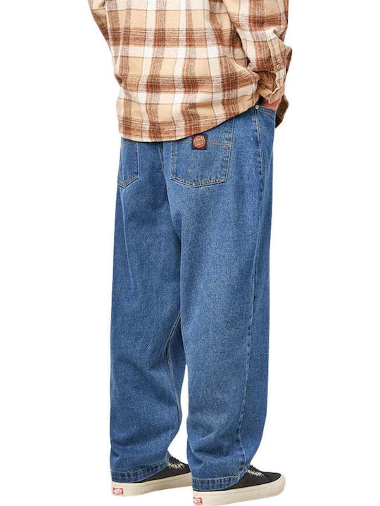 Santa Cruz Men's Jeans Pants Loose Fit Baggy Light Blue