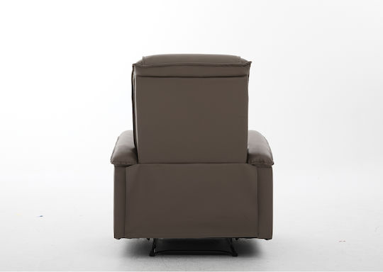 Celaeno Fotoliu Relax din Piele Ecologică Maro 80x96x97cm