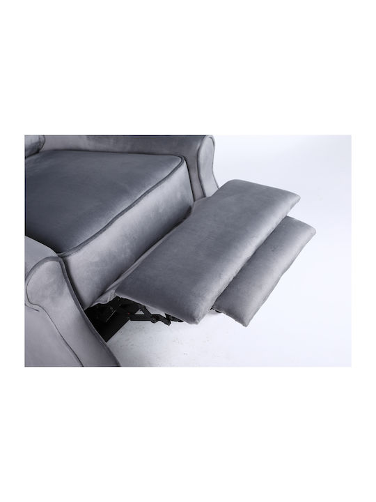 Πολυθρόνα Relax Βελούδινη Γκρι 72x84x97cm